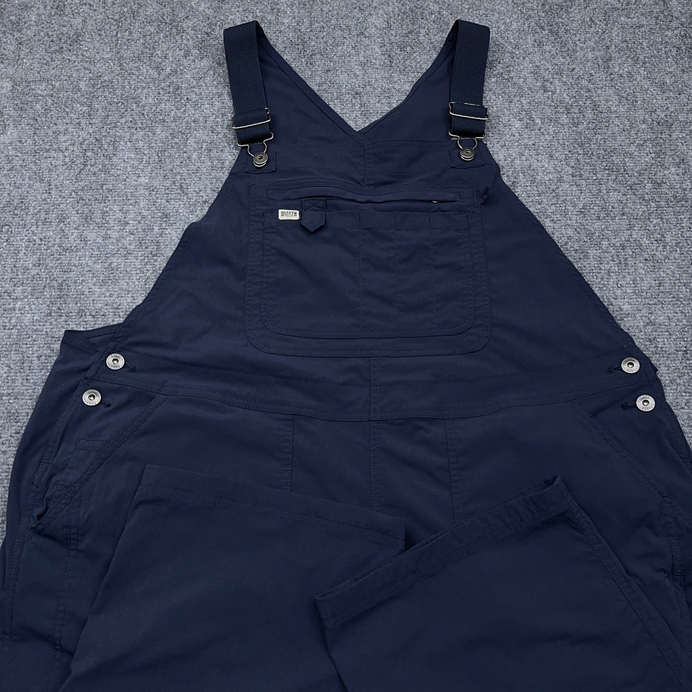 Duluth Trading Heirloom Gardening Bib Overalls Women's 2X Navy Ripstop Roll-Up